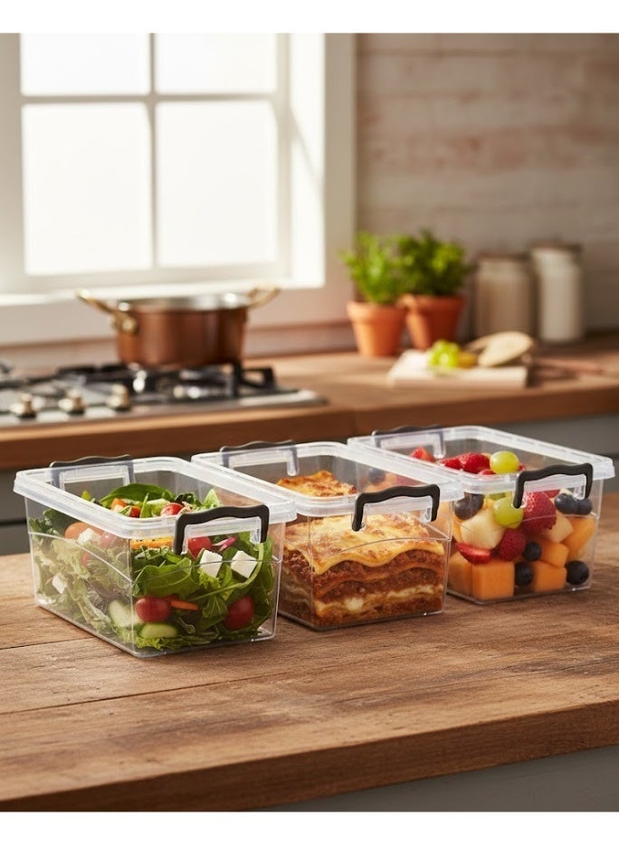 فافيلا طقم علب بلاستيك متعدد الاستخدامات-3 قطعة جودة عالية - سعة1.2 لتر - Image 4